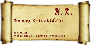 Morvay Krisztián névjegykártya
