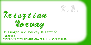 krisztian morvay business card